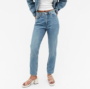 Kimomo high waist mid blue slim jeans